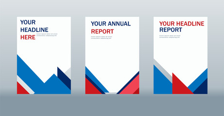 Clean Business Report Template – Corporate Annual Cover Layout Vector