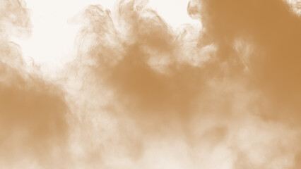 brown dust sand soil smoke cloud particles isolated on a transparent background. sandstorm effect smog dust explosion rising smoke fog overlay effect blurred soil dust. png design elements