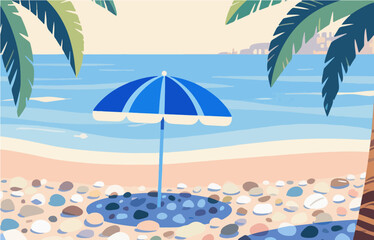 Natural scenery, vector graphics