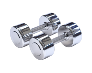Chrome dumbbells