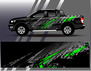 Car wrap design vector. Graphic abstract stripe racing background designs for vehicle, rally, race, adventure and car racing livery	