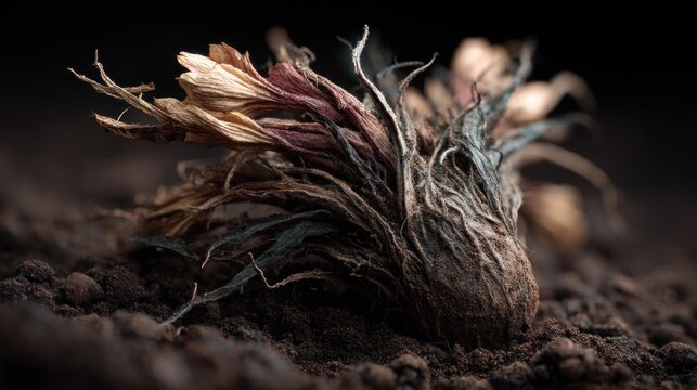Floral Decomposition: A Study of Decay and Renewal in Brown Tones