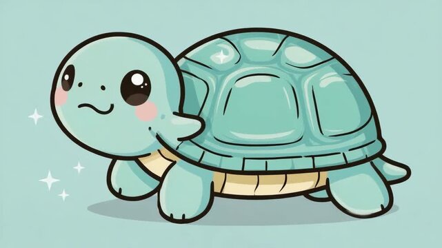 cute cartoon turtle speaking animation.ai  