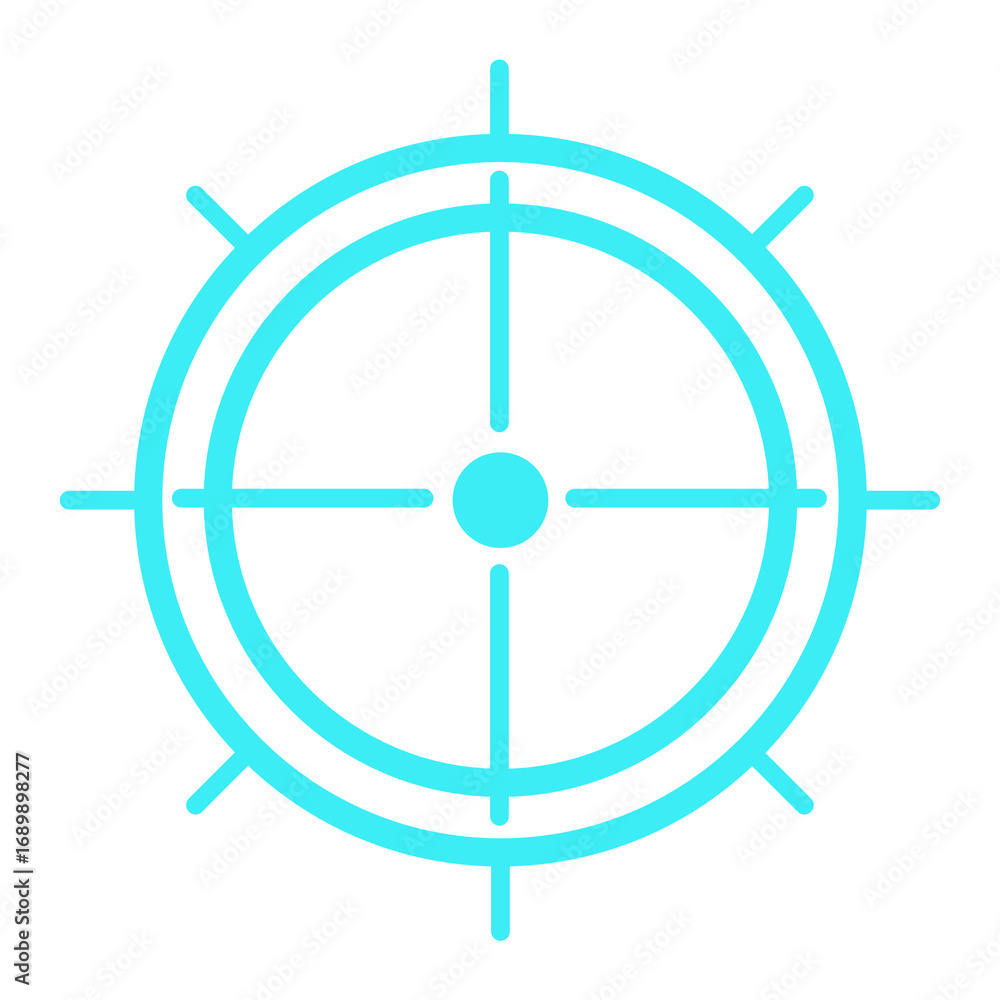 Fototapete minimalist outline target pointing focus interface element symbol icon set
