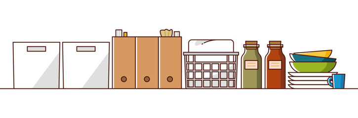 整理整頓のベクターイラスト