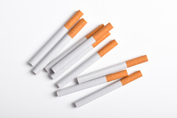 Cigarettes with filter isolated on white background