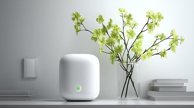 White Square Box with Magnetic Closure Slightly Opened on Marble Surface