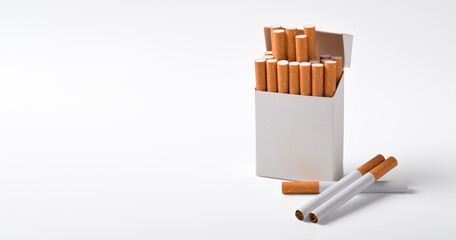 Pack of cigarette isolated on white background