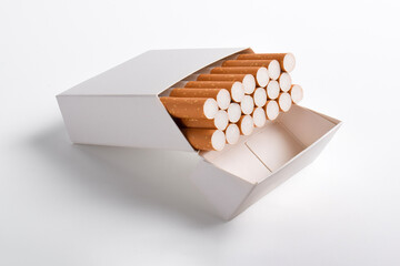 Pack of cigarette isolated on white background