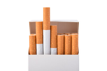 Box of cigarette isolated on a white background