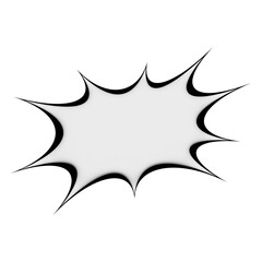 シンプルな爆弾吹き出し　3d　グラフィック素材　マンガ　png