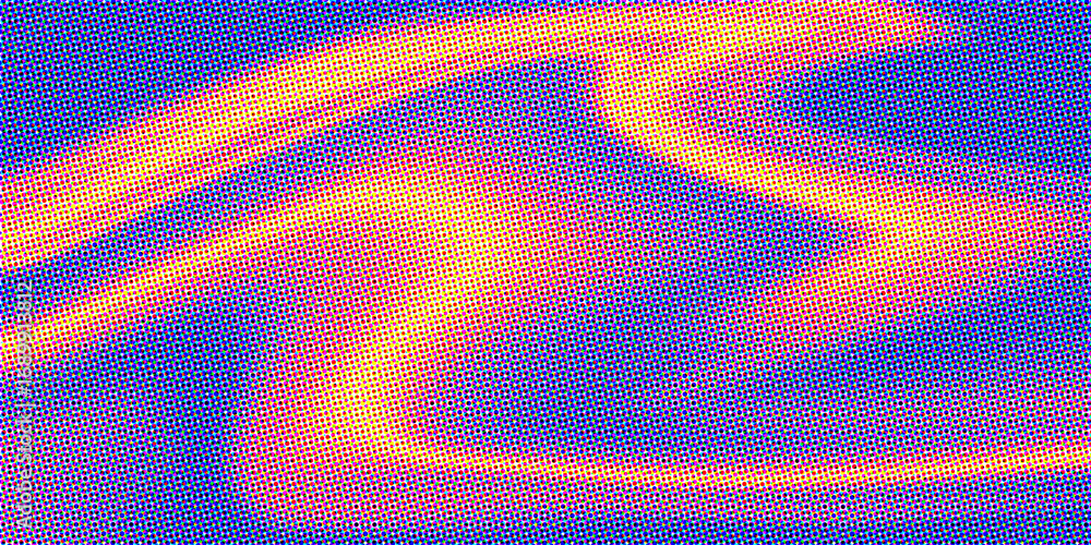 Aufkleber abstract halftone wave pattern background in blue and orange a dynamic design with a textured effect