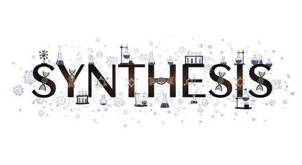 Explore the cutting-edge of scientific discovery with dynamic visuals symbolizing synthesis and innovation