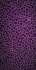 Abstract mosaic-like pattern with irregular, rounded shapes in dark purple, separated by thin, sandy-gold lines, creating a textured, organic feel