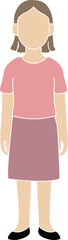 Woman in Pink Shirt Illustration