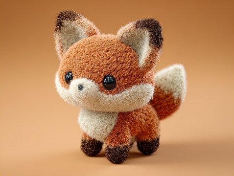 charming amigurumi t-rex 3d poster: perfect for sports interiors, showcasing handcrafted crochet detail with cute chibi features against volcanic ash gray background