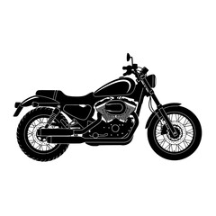 motorcycle on white background