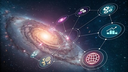 Cosmic network connecting global technology and business growth