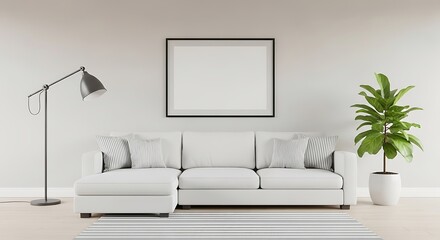 Modern Minimalist Living Room Interior Design.