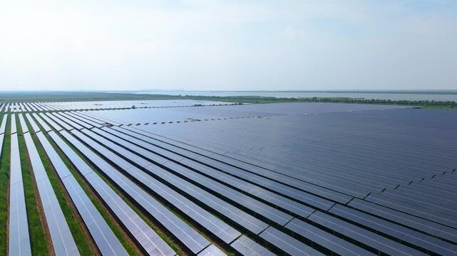 Photovoltaic solar panels in Tianjin Binhai New Area