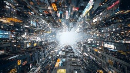 Digital network connections and data flow, global connectivity and information technology concept