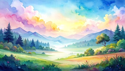 きれいな水彩風背景4