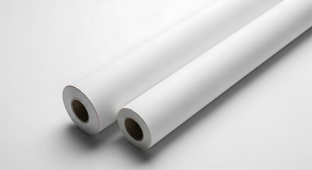 White Paper Rolls Close Up.