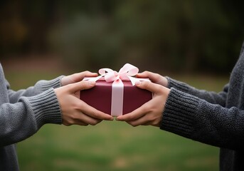 Gift Exchange Between Two People.