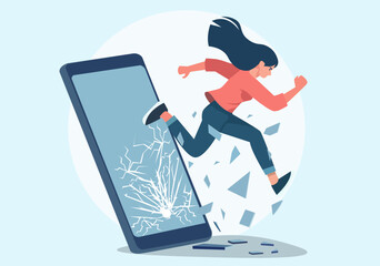 A young woman decides to be independent, step out of the box and be free from the shackles of technology.