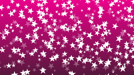 Abstract star confetti shaped on pink background.