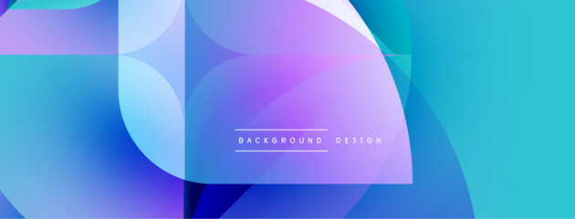 Fototapeta premium Abstract gradient shapes overlap, creating vibrant blue, purple hues. Minimalist text reads background design centered within composition.