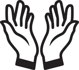 Open Hands Icon palms up gesture