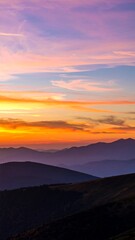 Fototapeta premium Mountain sunset vista