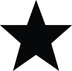 Obraz premium Black Five Pointed Star on WhiteBackground symbol shape
