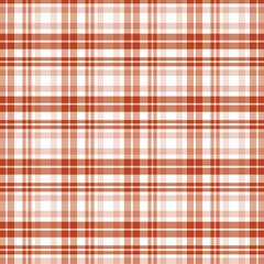 Rustic Terracotta and White Plaid Pattern