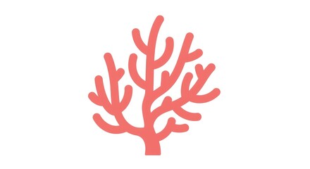 Obraz premium Simple Coral Branch Icon