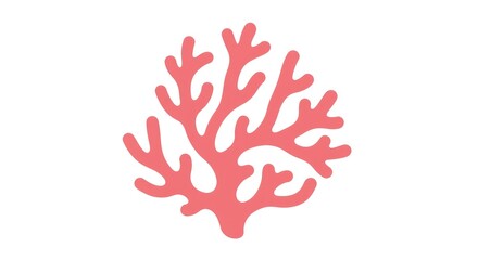 Naklejka premium Simple Coral Branch Illustration