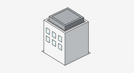 Isometric building vector illustration for architecture design and city landscape projects and presentations
