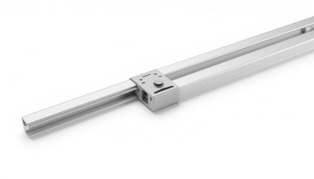 Linear guide rail with adjustable block for precision movement  