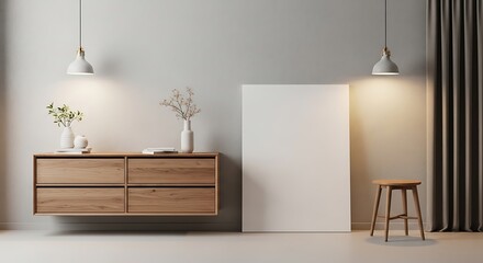 Minimalist Modern Living Room Interior Design.