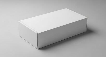 Blank White Cardboard Box Mockup.