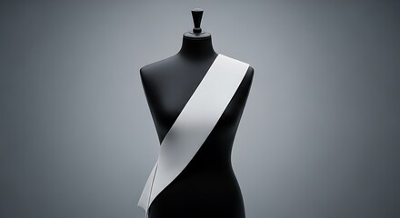 Fashion Design Mannequin with White Fabric.