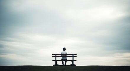 Lonely Figure on a Bench.