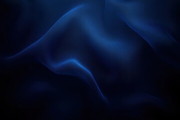 Abstract flowing blue fabric or light waves creating smooth, soft, and mysterious textures against dark background evoking calm and depth