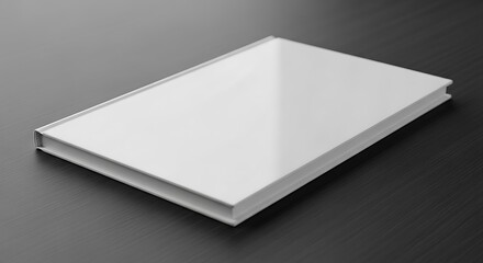 Blank White Book, Minimalist Design.