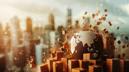 Global shipping and logistics concept