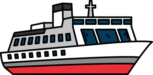Obraz premium illustration of a large ship