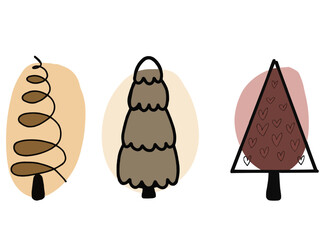 vector illustration of a Christmas trees