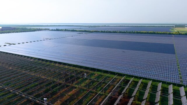 Photovoltaic solar panels in Tianjin Binhai New Area