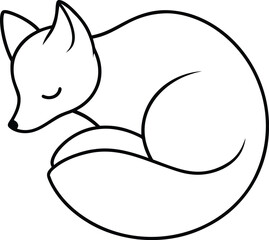 vector illustration of a fox